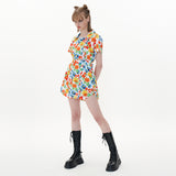 Square Neckline One-piece [White Bouquet] (6593034256502)