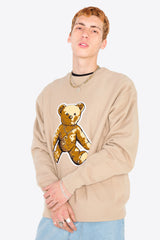 "ロックテディ" クルーネック / "Rock teddy" crew neck (2624799408246)