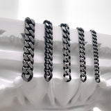 ブラック リンク チェーン ライン ブレスレット / [BLESSEDBULLET]black line chain bracelet_11mm/8mm/6mm
