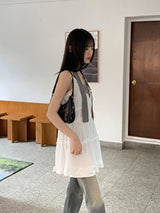 スタニーヴィンテージスターバックルデニムホーボショルダーバッグ / Staney Vintage Star Buckle Denim Hobo Shoulder Bag