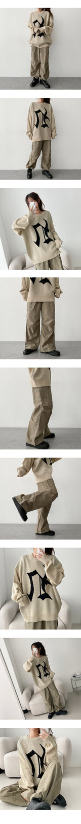 North Loose Boxy Vintage Round Knit