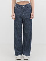 ワイドリネンデニムパンツ / W67 WIDE LINEN DENIM PANTS_MEDIUM BLUE
