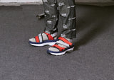 "Flicker Four" QDAP X KITO Navy/Red/Gray Sandals (4631380951158)