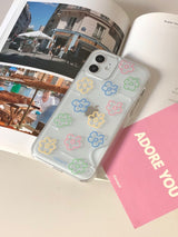 ソフトフラワーカードケース _ クリアハード (アイフォンケース) / Soft flower card case _ Clear hard (iphone case)