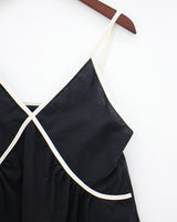 ブラックラインスリーブレスブラウス / black line sleeveless blouse