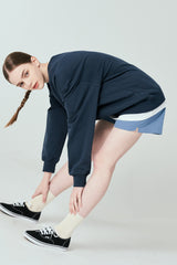 レイヤードスウェットシャツT62/Layered Sweatshirt T62 Navy