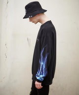 稲妻袖プリントトレーナー / LIGHTNING SLEEVE SWEATSHIRT (4580956602486)