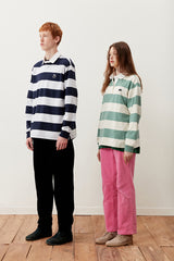 キルシースモールチェリーラグビーボーダーラインフーディー／UNI SMALL CHERRY RUGBY SHIRT KA [NAVY] (6597389287542)
