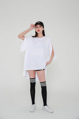 アンフテッドショルダーロング半袖Tシャツ / TOP(7791) Unfooted Shoulder Long Short Sleeve Tee