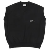 ベースボールブラックロゴエンブロイダリーニットベスト / Baseball Black Logo Embroidered Knit Vest_4color
