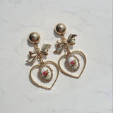 ビンテージローズガーデンピアス / Vintage Rose Garden Piercing - Heart Version
