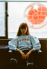 Love Printed sweater shirt (6599546863734)