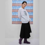 Cheerful logo sweat shirt (light gray) (6684423389302)