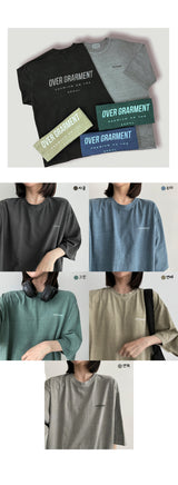 オーバーサイズピグメントウォッシングショートスリーブTシャツ / Oversized Pigment Washing Short-Sleeved T-shirt