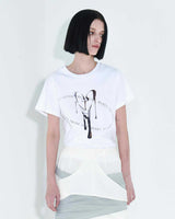ハートメタルドリッピングTシャツ / Heart Metal Dripping T-Shirt _ White