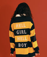 01ヘルボーイラグビーシャツ / 0 1 hell boy rugby shirt (4579919102070)