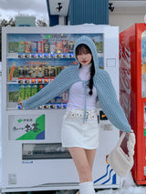 ベルアイレットベルトコーデュロイミニスカート