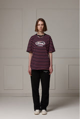 Multi stripe T - Pink (4622114848886)