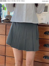 WT Pleated Wrapped Mini Skirt (2color)