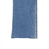 ワイドフィットスリットミディアムブルーデニムパンツ/WIDE FIT SLIT MEDIUM BLUE DENIM PANTS [16634]