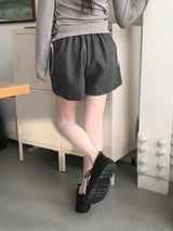 Dini Basic Wool Pintuck Winter Shorts