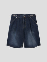 Well Button denim half pants 2color