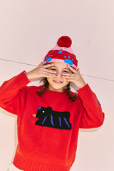 [KIDS] KIRSH X MISAKI KAWAI KIDS FAMILY BASIC KNIT [RED]