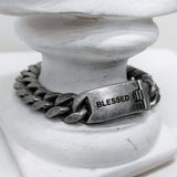 [BLESSEDBULLET]STEEL LINE CRUVE CHAIN BRACELET_ANTIQUE SILVER/ANTIQUE GOLD (4625480220790)