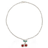 DIAMOND CHERRY NECKLACE (6684545876086)