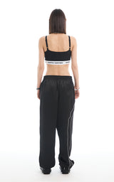  LOGO BAND BRA TOP_BLACK