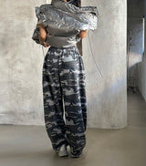 Camouflage Lettering Jogger Pants