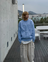 Heart knit /  overfit knit