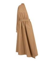 アシンメトリードレープウォータープルーフコート/Asymmetry Draped Waterproof Coat _ Beige