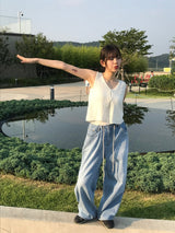Ellie string denim pants