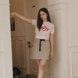 ロゴクロップニット/Logo crop Knit [2 Color]