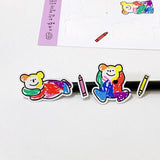 SILLY COLORFUL BEAR STICKER (6609832116342)