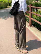 マインミニマルツータックワイドスラックス