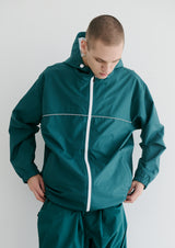 ラウンドラインフーデッドジャケット/BSR2223FWJK046 ROUND LINE HOODED JACKET GREEN