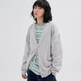 Check logo side pocket cardigan C5 Gray (6615966187638)