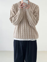 Double twist V neck knit 