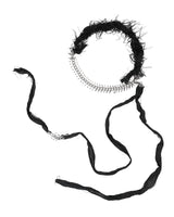 ROUGH SCARF NECKLACE BLACK