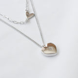 トゥインクルハートレイヤードネックレス / Twinkle Heart Layered Necklace / 2 color
