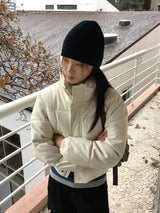 [6oz/4color] マレムレザースナップクロップショートパディング