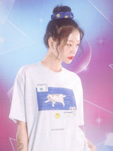 0 1 blue screen t-shirt - LIGHT GREY (6567586693238)