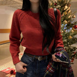 [BELLIDE MADE]Moment rag and raglan cropped knitwear