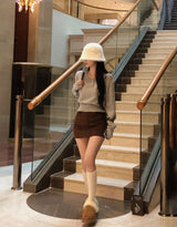 [BELLIDE MADE] Soft button long-sleeve knitwear