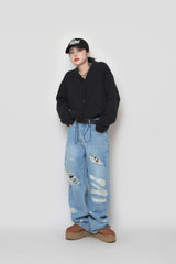 ビンテージワイドデニムパンツ/ vintage wide denim pants