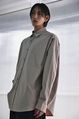 EARTH-COLOR PLEATS SHIRT (Beach Sand) / アースカラープリーツシャツ