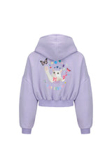 04キャットクロップフードジップアップ  / 0 4 cat crop hood zip-up - VIOLET (4579925360758)