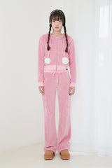 VELVET BING BONG TRAINING HOODY (PINK)